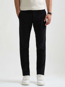 Arrow Sports - Black Solid Regular Fit Trouser