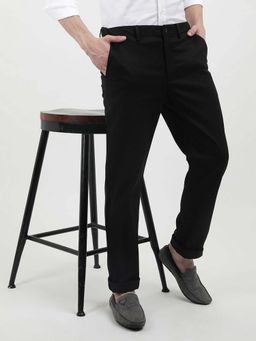 Tommy Hilfiger - Black Solid Relaxed Fit Trouser