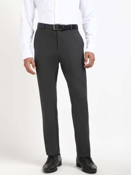 Tommy Hilfiger - Charcoal Solid Regular Fit Trouser