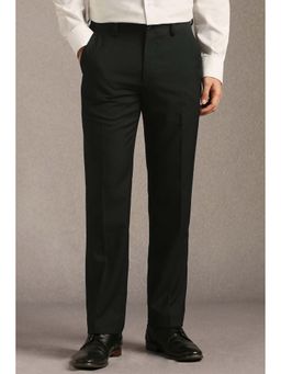 Louis Philippe - Black Solid Regular Fit Trouser