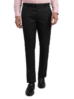 Park Avenue - Grey Solid Regular Fit Trouser