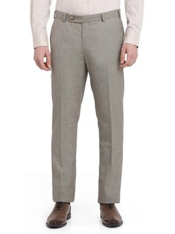 Park Avenue - Grey Solid Regular Fit Trouser
