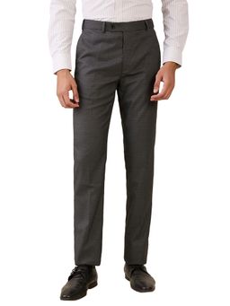 Park Avenue - Grey Solid Regular Fit Trouser