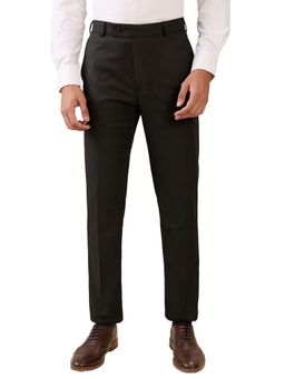 Park Avenue - Black Solid Regular Fit Trouser