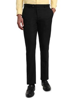 Park Avenue - Black Checks Slim Fit Trouser