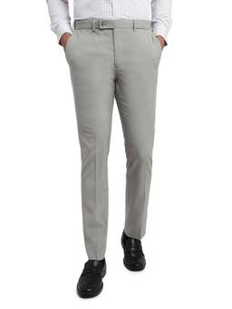 Park Avenue - Grey Solid Slim Fit Trouser