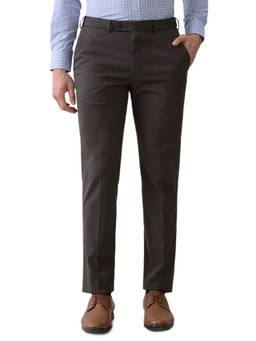 Park Avenue - Brown Solid Regular Fit Trouser
