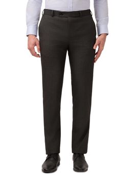 Park Avenue - Black Solid Regular Fit Trouser