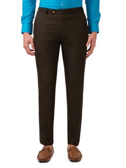 Park Avenue - Brown Solid Regular Fit Trouser