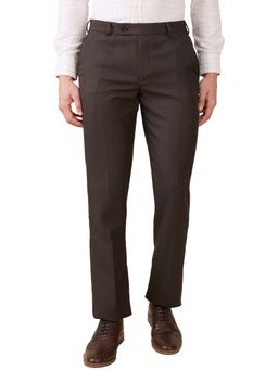 Park Avenue - Brown Solid Regular Fit Trouser