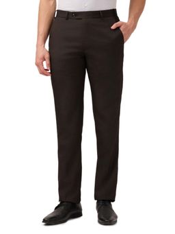 Park Avenue - Brown Solid Regular Fit Trouser