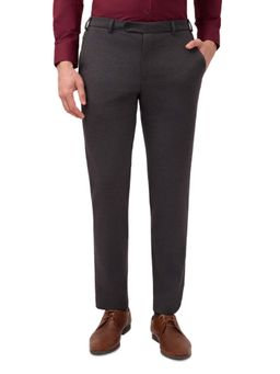 Park Avenue - Grey Solid Slim Fit Trouser