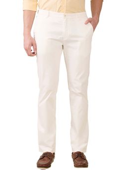 Raymond - White Solid Slim Fit Trouser
