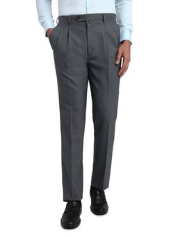 Raymond - Grey Solid Regular Fit Trouser