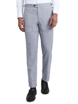Raymond - Blue Solid Regular Fit Trouser