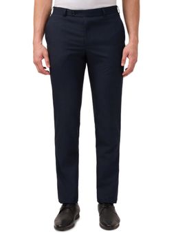 Raymond - Navy Blue Solid Regular Fit Trouser