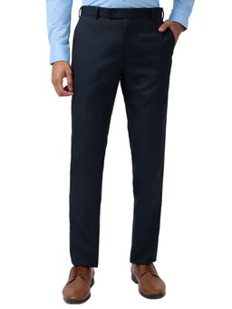 Raymond - Blue Solid Regular Fit Trouser