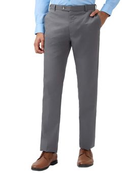 Raymond - Grey Solid Regular Fit Trouser