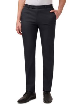 Raymond - Blue Solid Regular Fit Trouser