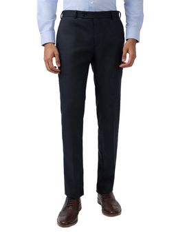 Raymond - Blue Solid Regular Fit Trouser