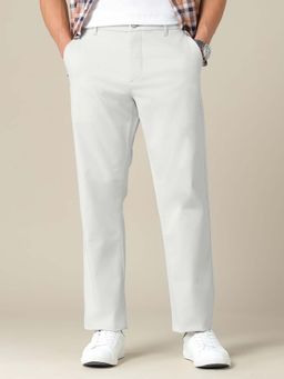 U.S. POLO ASSN. - Grey Solid Straight Fit Trouser