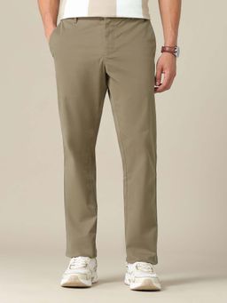 U.S. POLO ASSN. - Brown Solid Regular Fit Trouser