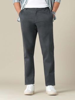 U.S. POLO ASSN. - Grey Solid Regular Fit Trouser