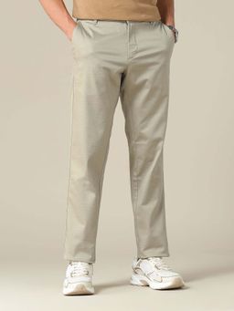 U.S. POLO ASSN. - Beige Solid Regular Fit Trouser