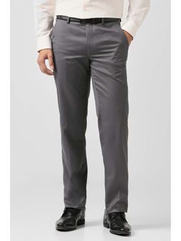 Van Heusen - Grey Solid Regular Fit Trouser