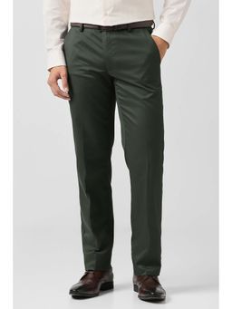 Van Heusen - Green Solid Regular Fit Trouser