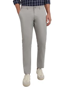 Parx - Grey Solid Regular Fit Trouser