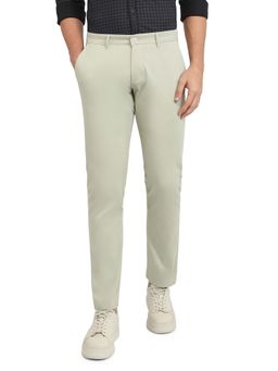 Parx - Green Solid Regular Fit Trouser