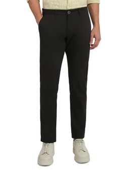 Parx - Black Solid Regular Fit Trouser