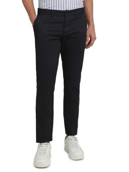 Parx - Black Solid Regular Fit Trouser
