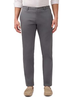 Parx - Grey Solid Regular Fit Trouser