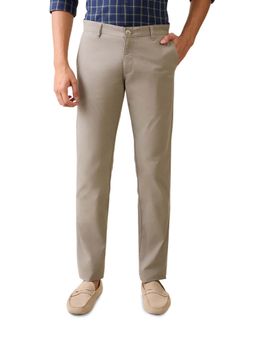 Parx - Grey Solid Regular Fit Trouser