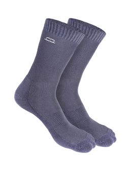 Heelium - Bamboo Crew Socks for Men - 2 Pairs - Grey - Odour Free - Anti Blister
