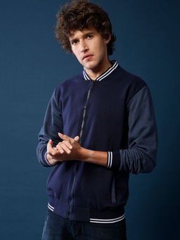 Campus Sutra - Men Full Sleeve Stylish Casual Windcheater Varsity Jacket
