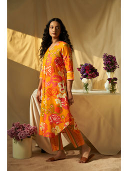 THREE-THREE - Luna Linen Printed Co-Ord Set