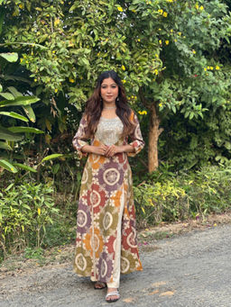 Diiwataa - Patchwork Print Kurta and Pant
