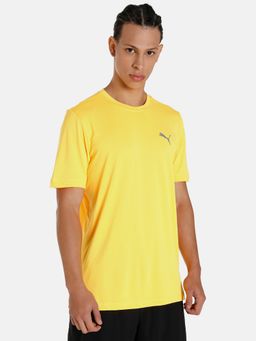 Puma - Run Favorite Heather Mens Yellow T-shirt