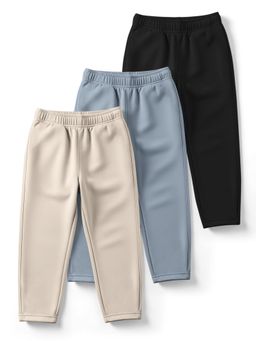 HELLCAT - Beige , Bluish Grey , Black Cotton Blend Track Pant (Pack of 3)