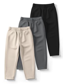 HELLCAT - Beige , Dark Grey , Black Cotton Blend Track Pant (Pack of 3)