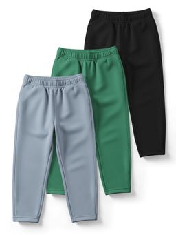HELLCAT - Bluish Grey , Green , Black Cotton Blend Track Pant (Pack of 3)