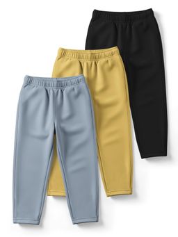 HELLCAT - Bluish Grey , Yellow , Black Cotton Blend Track Pant (Pack of 3)