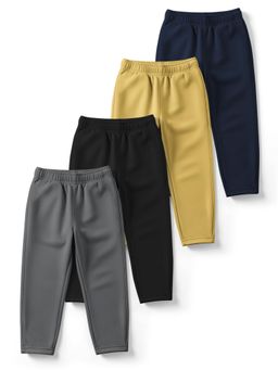 HELLCAT - Dark Grey , Black , Yellow , Navy Blue Cotton Blend Track Pant (Pack of 4)