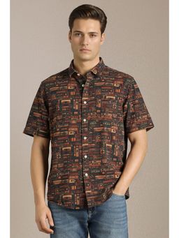 Louis Philippe - Multi-Color Printed Collar Neck Shirt
