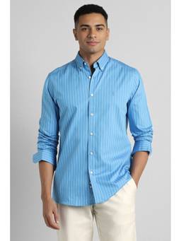 Simon Carter - Blue Stripes Collar Neck Shirt