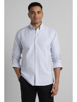 Simon Carter - Blue Stripes Collar Neck Shirt