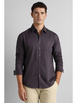 Simon Carter - Purple Printed Collar Neck Shirt